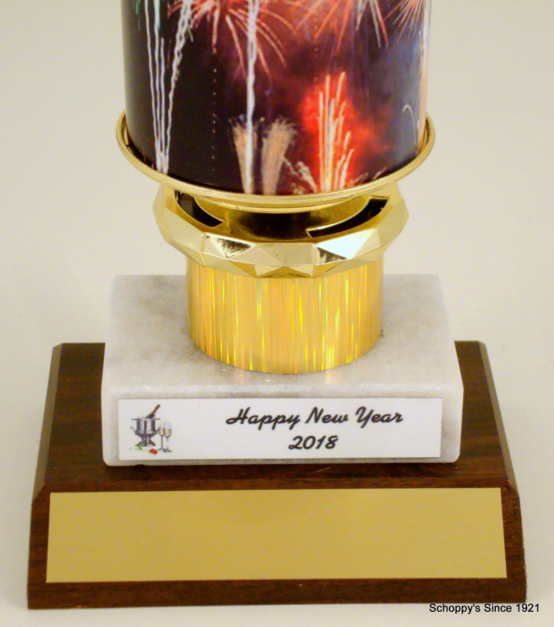 Spinning Rolled Metal Column Disco Ball New Years Trophy-Trophy-Schoppy&