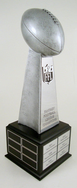 Add-On Side Grid for Fantasy Football Championship Perpetual Trophy on Black Wood Base-Plate-Schoppy&