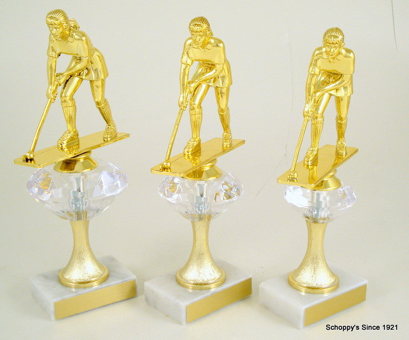 Field Hockey Trophy on Diamond Riser-Trophy-Schoppy&