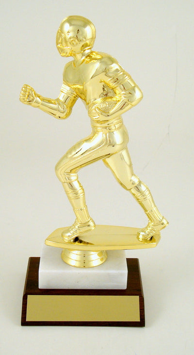 Football Runner Large Trophy on Marble & Wood Base-Trophies-Schoppy's Since 1921