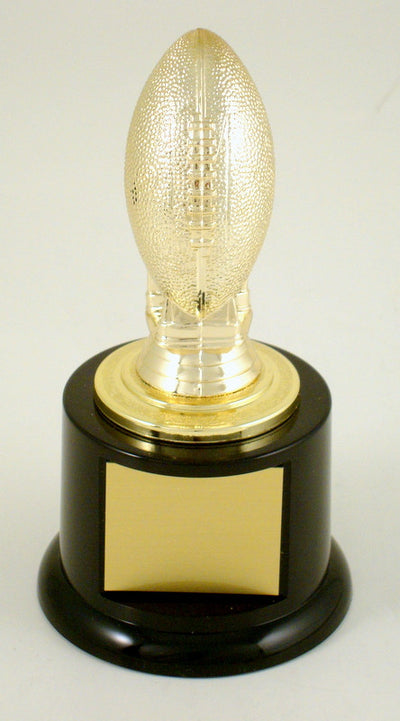 Small Football Trophy on Black Round Base-Trophy-Schoppy's Since 1921