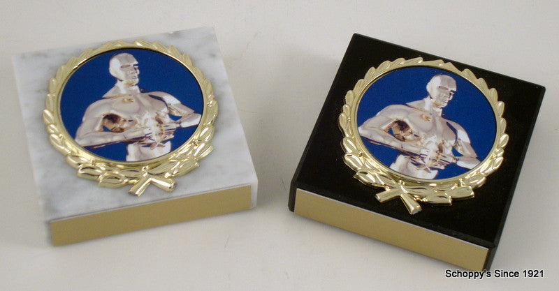 Achievement Paperweight on White Marble-Paperweight-Schoppy's Since 1921