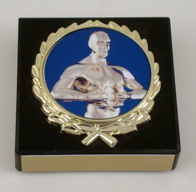 Achievement Paperweight on Black Marble-Paperweight-Schoppy's Since 1921