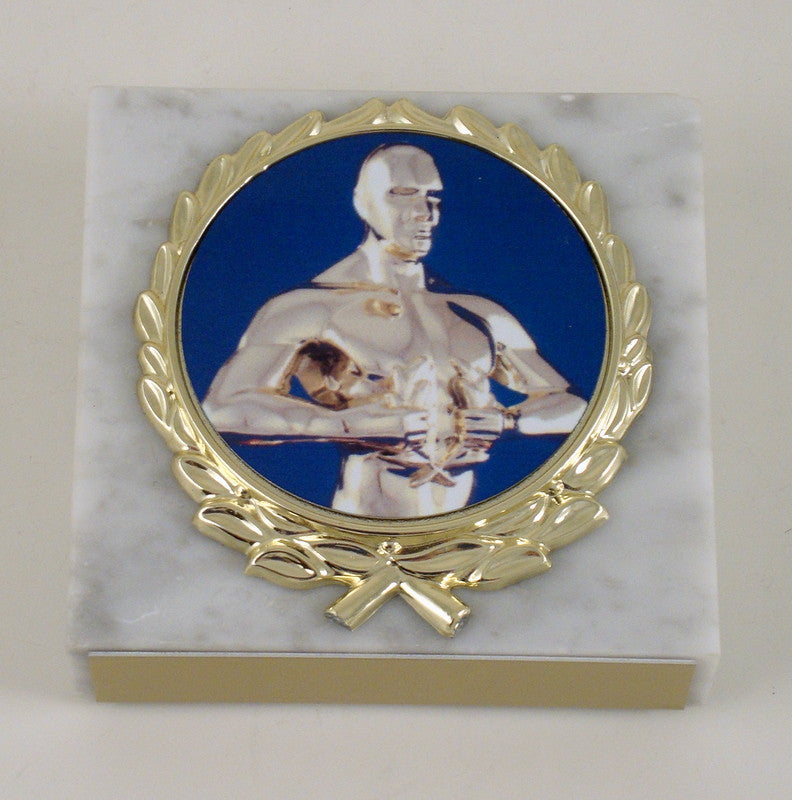 Achievement Paperweight on White Marble-Paperweight-Schoppy's Since 1921