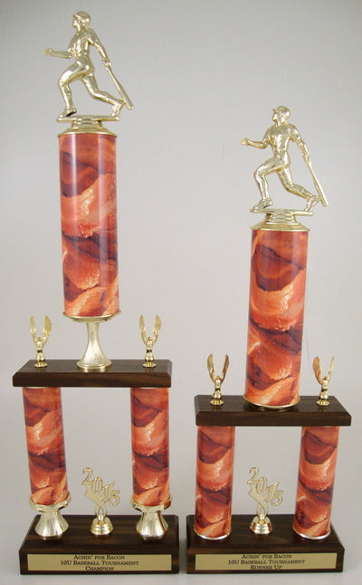 Baseball Bacon Trophy Two Column-Trophy-Schoppy's Since 1921