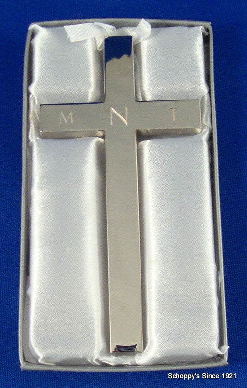 Silver Cross With White Ribbon-Gift Set-Schoppy&