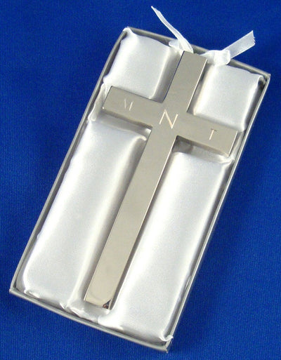 Silver Cross With White Ribbon-Gift Set-Schoppy's Since 1921