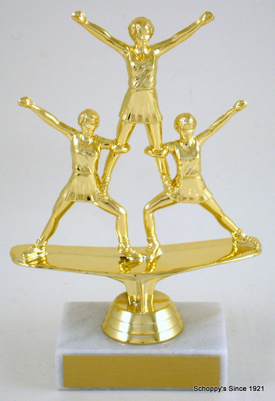 Cheerleading Tripple Action Trophy-Trophy-Schoppy&