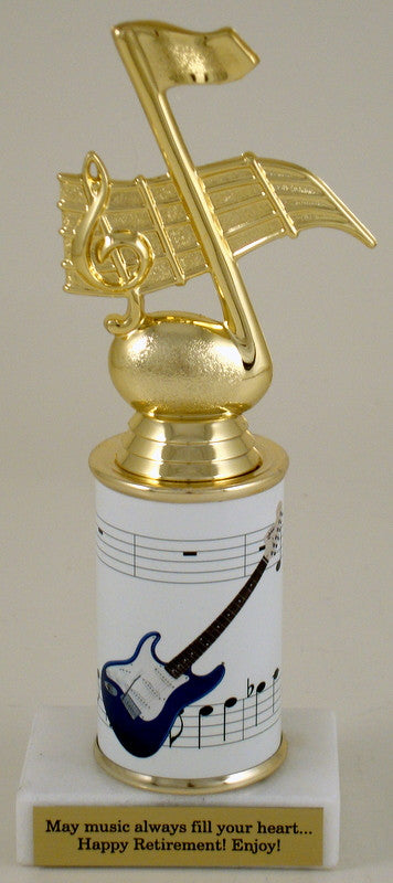 Guitar Trophy on Round Column-Trophy-Schoppy's Since 1921