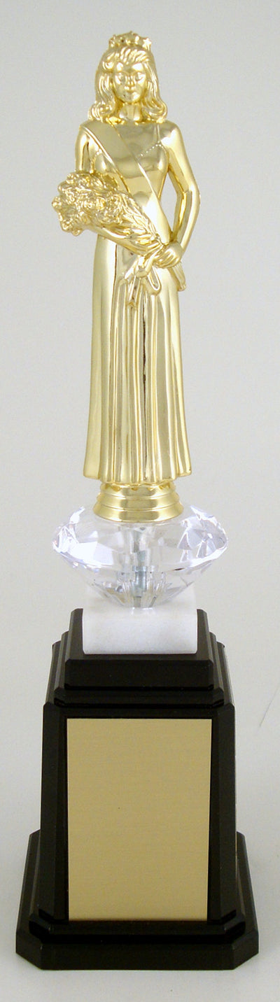 Beauty Queen Figure Tower Base Trophy-Trophy-Schoppy's Since 1921