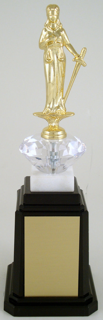 Lady Of Justice Figure Tower Base Trophy-Trophy-Schoppy's Since 1921