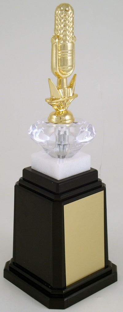 Microphone Figure Tower Base Trophy-Trophy-Schoppy's Since 1921