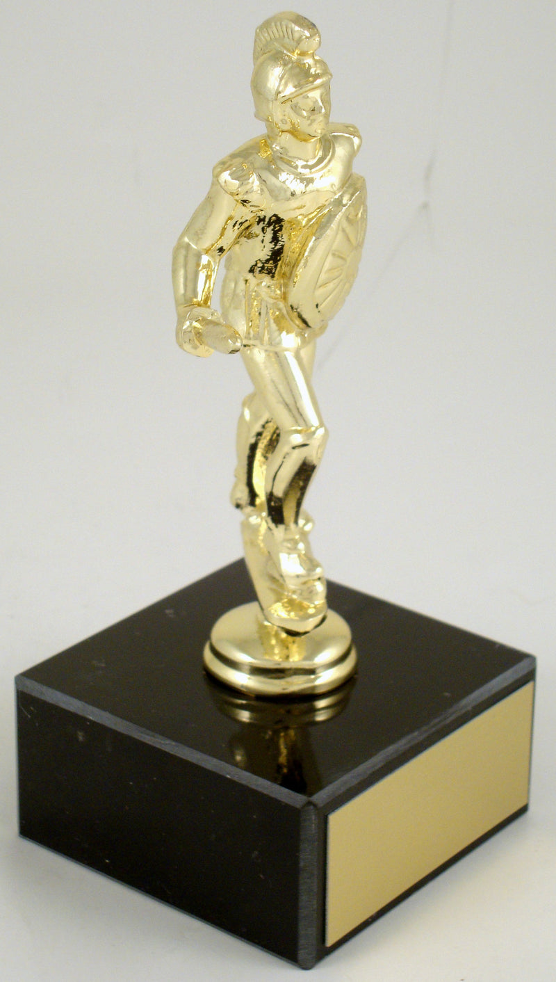 Trojan Figure On Black Marble Base-Trophy-Schoppy&