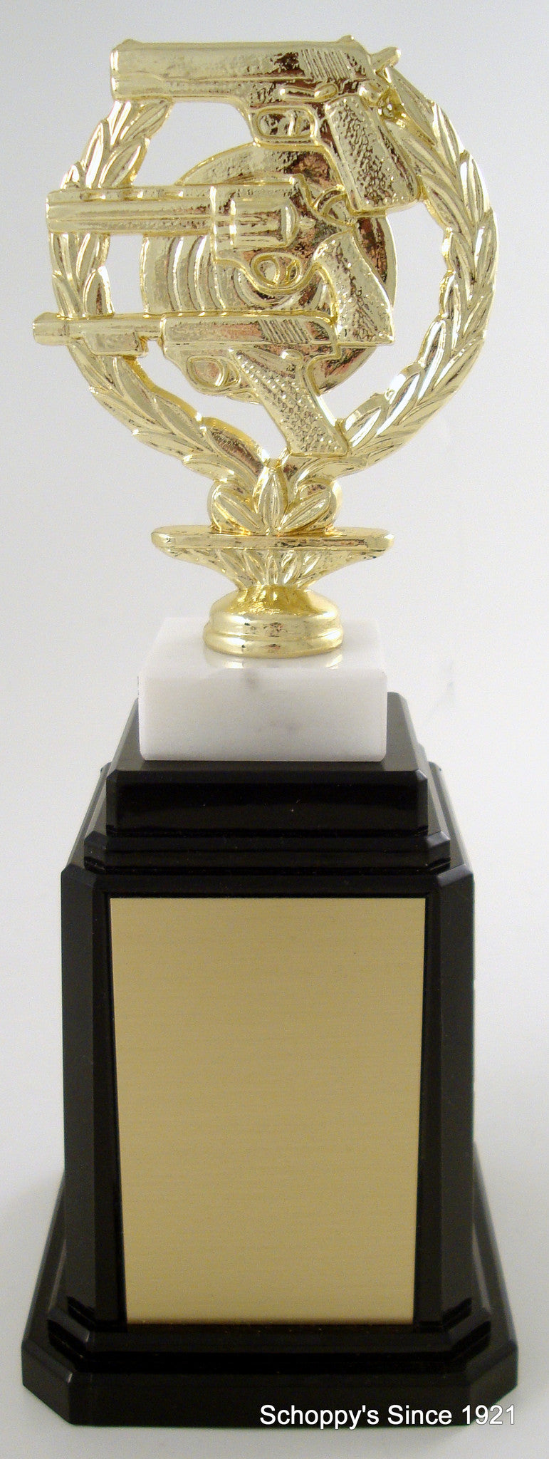 Handgun Figure Tower Base Trophy-Trophy-Schoppy&