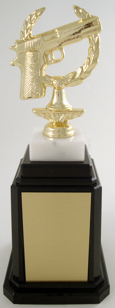 Handgun Figure Tower Base Trophy-Trophy-Schoppy's Since 1921