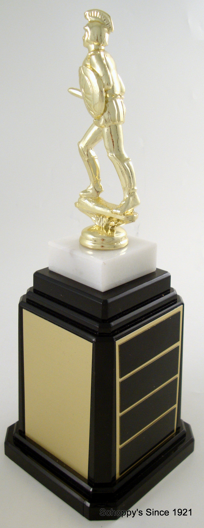 Trojan Figure Tower Base Trophy-Trophy-Schoppy&