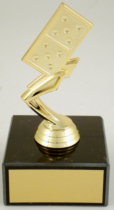 Domino Piece Trophy On Thick Black Marble Base-Trophy-Schoppy's Since 1921