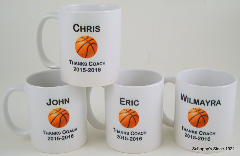 Basketball Mug with Custom Message-Mug-Schoppy&