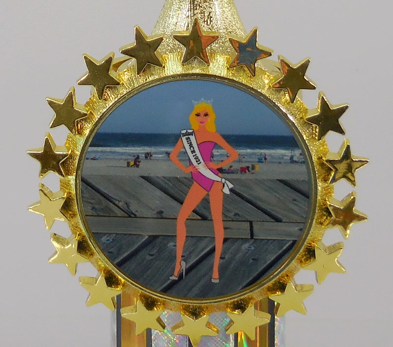 Pageant Swimsuit Metal Trophy with Logo-Trophy-Schoppy&