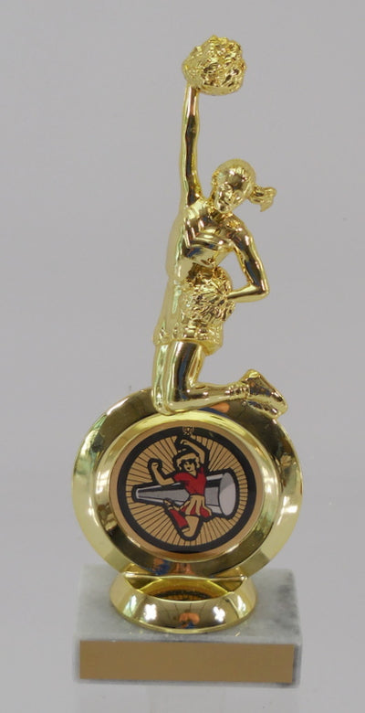 Cheerleader Logo Insert Figure Trophy-Trophy-Schoppy's Since 1921