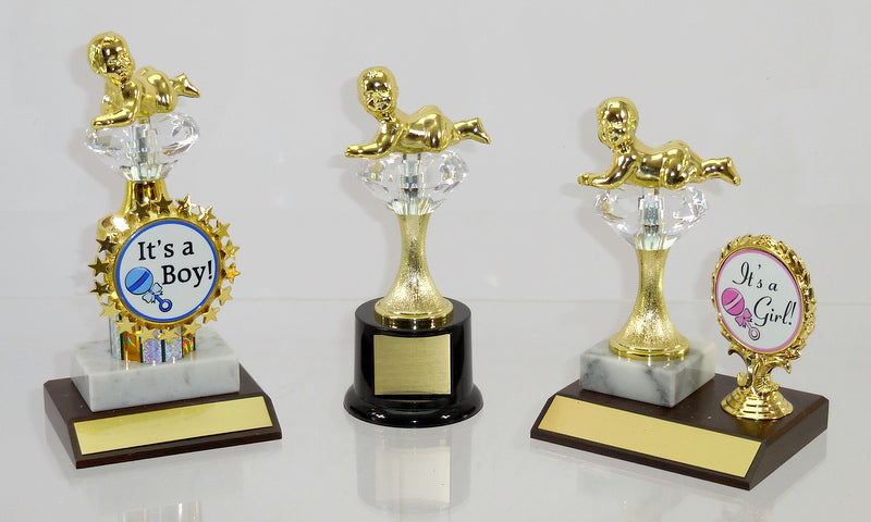 Baby Diamond Riser Trophy with Logo on Wood & Marble Base-Trophy-Schoppy&