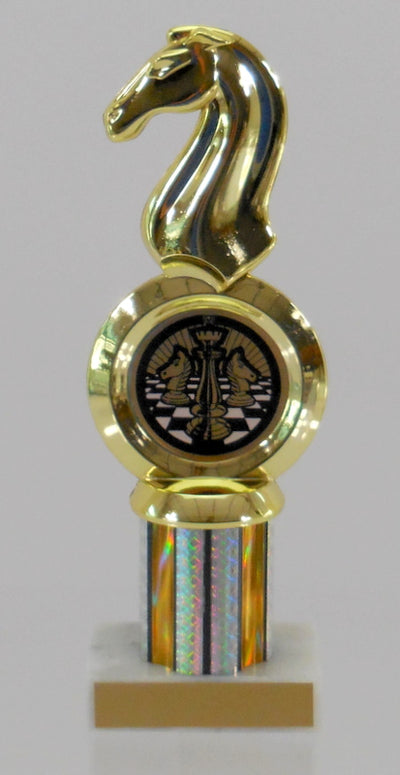 Chess Logo Insert Figure Column Trophy-Trophy-Schoppy's Since 1921