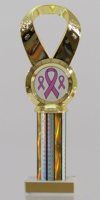 Star Ribbon Logo Insert Figure Column Trophy-Trophy-Schoppy&