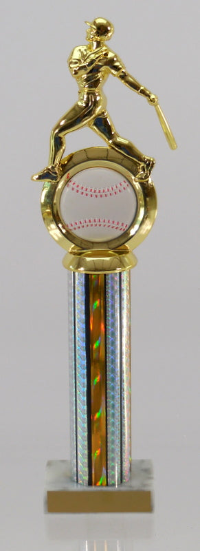 Baseball Logo Insert Figure Column Trophy-Trophy-Schoppy&
