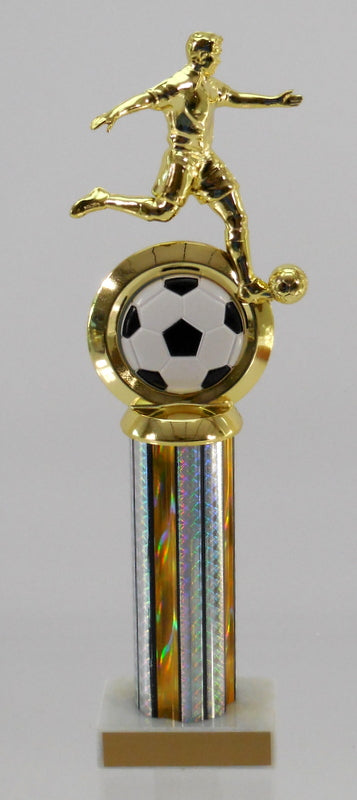 Soccer Logo Insert Figure Column Trophy-Trophy-Schoppy&