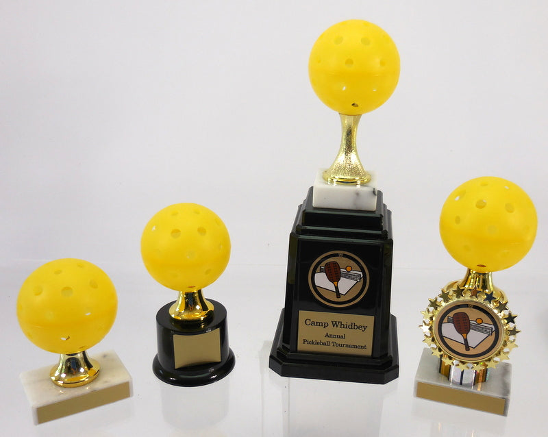 Pickleball Trophy with Column on Marble Base-Trophy-Schoppy&