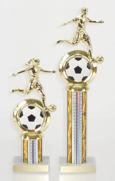 Soccer Logo Insert Figure Column Trophy-Trophy-Schoppy's Since 1921