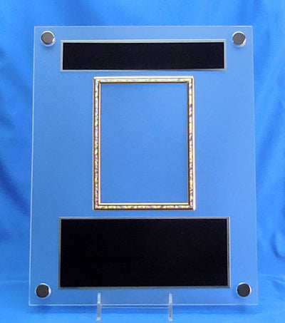 Frosted Acrylic Stand Off Photo Plaque with Heading Plate-Plaque-Schoppy's Since 1921