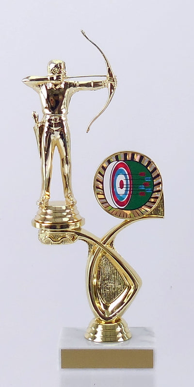 Offset Archery Figure Trophy On Marble Base-Trophy-Schoppy's Since 1921