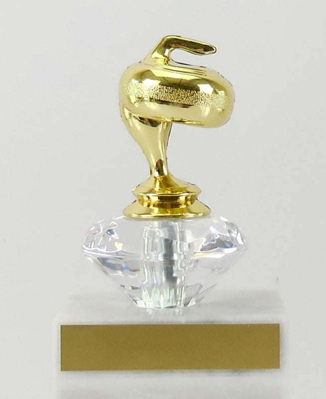 Curling Stone Diamond Riser Trophy - Small, Medium & Large-Trophy-Schoppy&