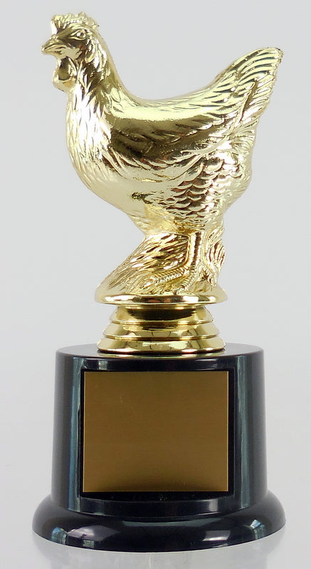 Chicken Trophy On Black Round Base-Trophy-Schoppy&