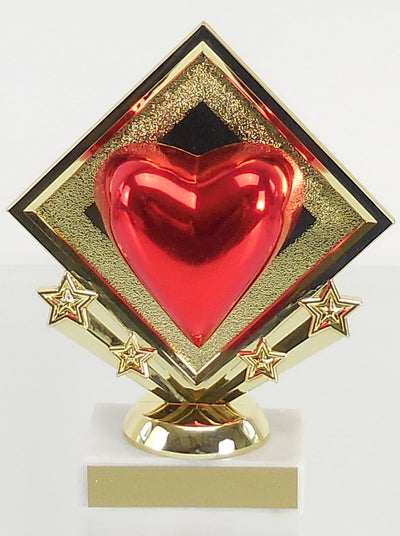 Diamond Star Heart Trophy-Trophies-Schoppy's Since 1921