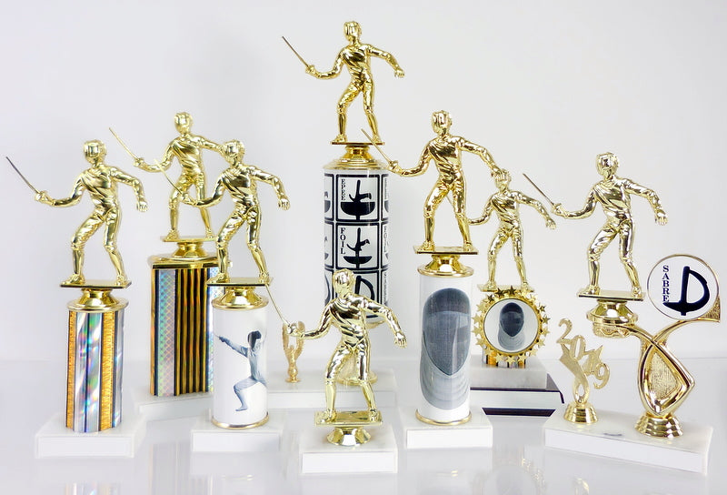 Fencing Figure Tower Base Trophy-Trophy-Schoppy&