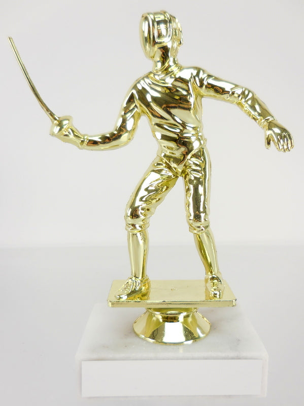 Fencing Figure Trophy On Marble Base-Trophy-Schoppy&