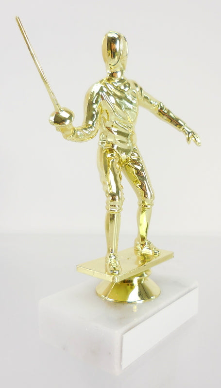 Fencing Figure Trophy On Marble Base-Trophy-Schoppy&
