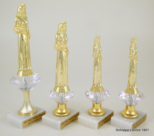 Diamond Riser Beauty Queen Trophy Set-Trophies-Schoppy&