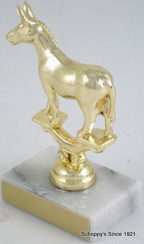 Metal Political Animal Figure Trophy On White Marble-Trophies-Schoppy&