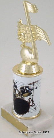 Drums Trophy with Custom Round Column-Trophies-Schoppy&