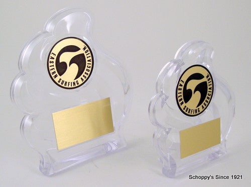 Small Wave Acrylic Trophy-Trophies-Schoppy&