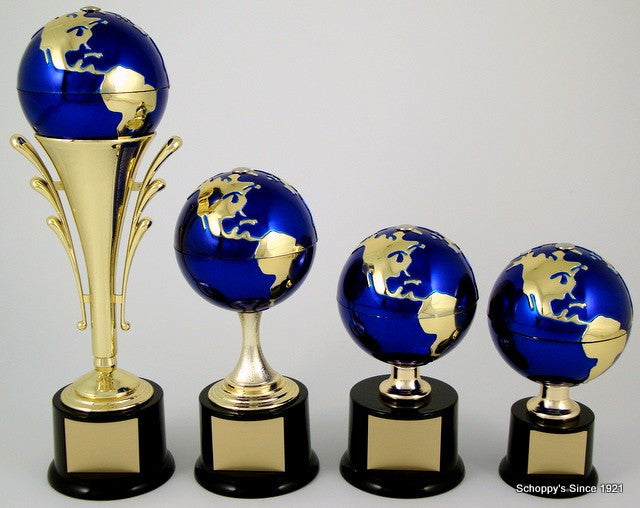 Earth Day Globe Riser Trophy with Spinning Action-Trophies-Schoppy&
