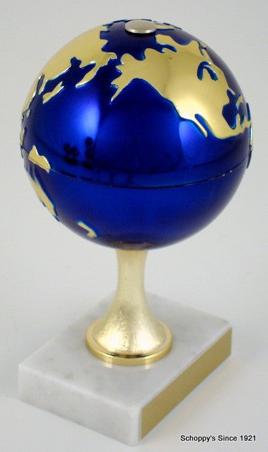 Earth Day Globe Stem on White Marble Trophy-Trophies-Schoppy&