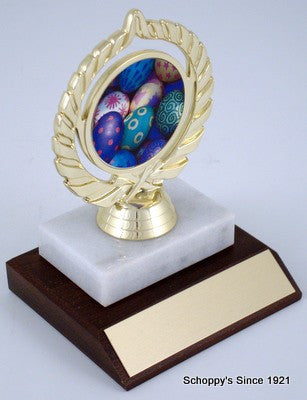 Easter Logo on Marble & Wood Base-Trophies-Schoppy&