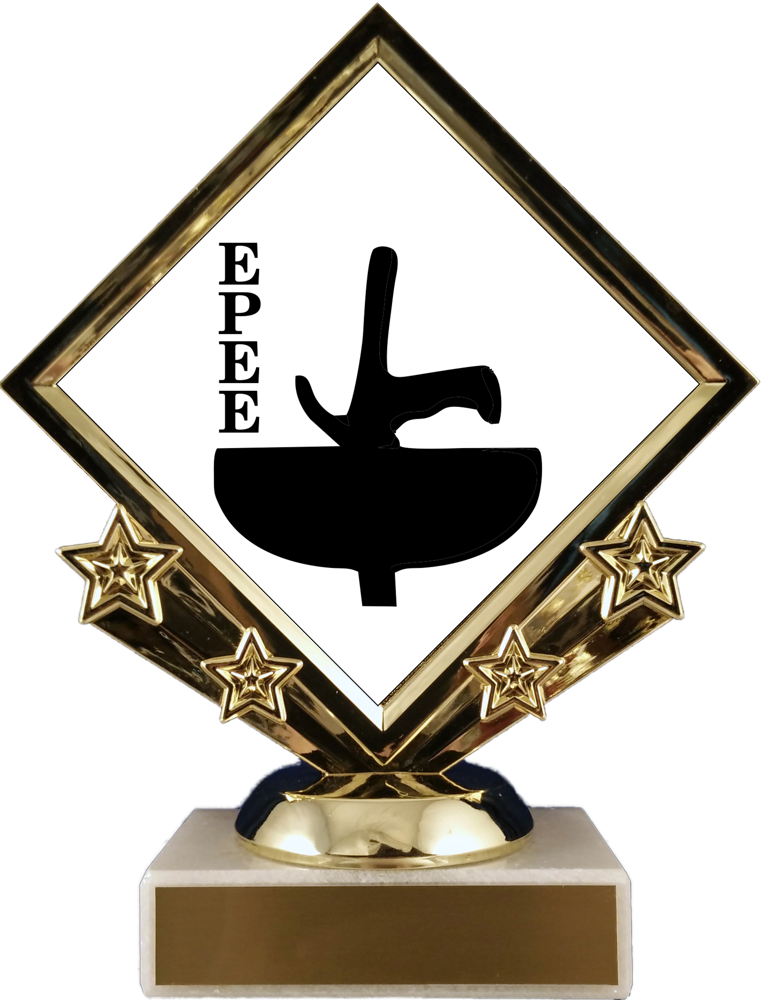 Fencing Logo Diamond Trophy-Trophy-Schoppy&