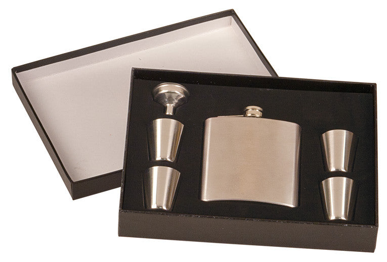 Laserable Flask Set with Presentation Box-Flask-Schoppy&