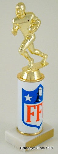 Fantasy Football League Runner Trophy on Original Metal Column-Trophies-Schoppy&