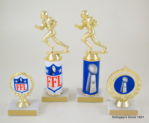 Fantasy Football League Champions Trophy Original Metal Column-Trophies-Schoppy&